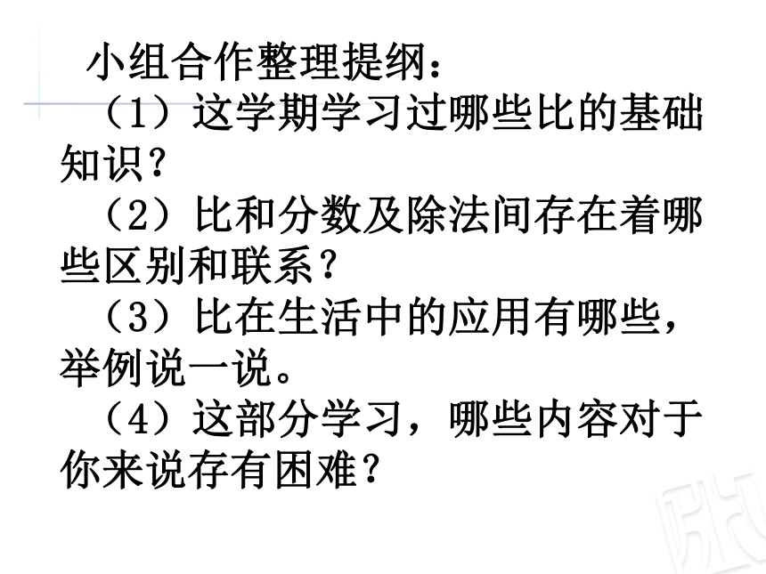 数学六年级上青岛版总复习课件第3课时比和按比例分配的复习课件（21张）