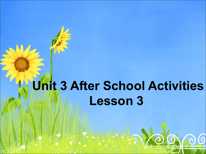 Unit 3 After School Activities Lesson 3 课件