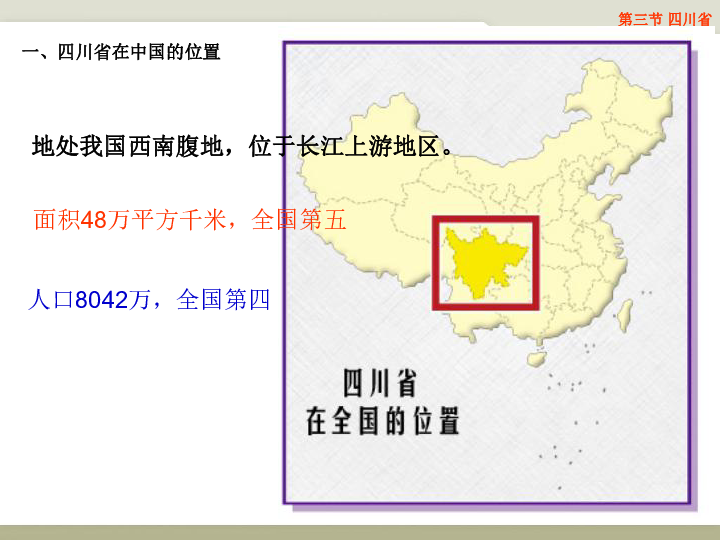 中图版七下地理 7.3四川省 课件38张PPT