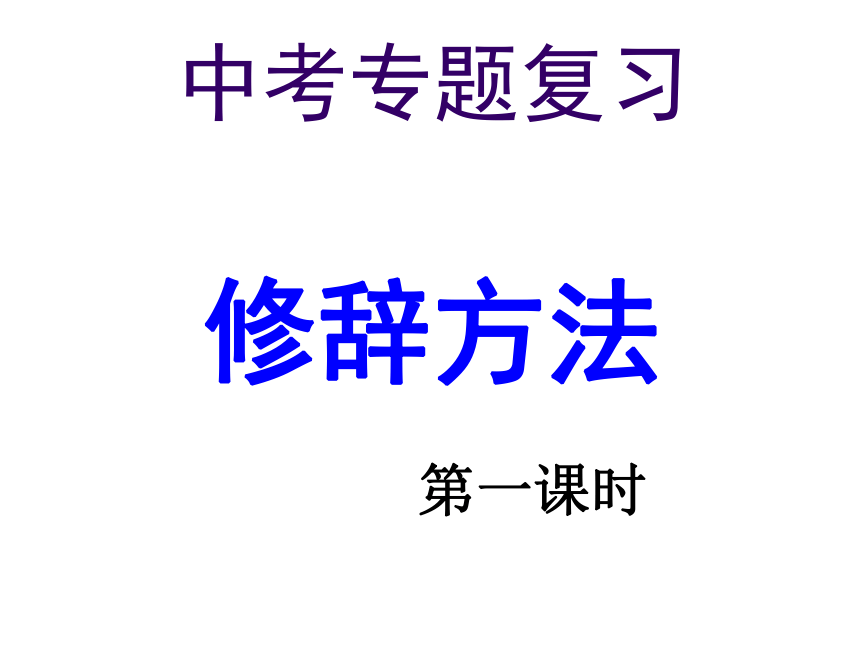 2021年安徽省中考语文二轮专题复习：修辞（共56张PPT）