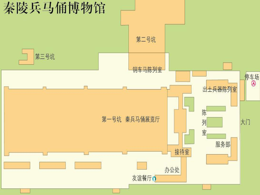 兵马俑旅游路线示意图图片