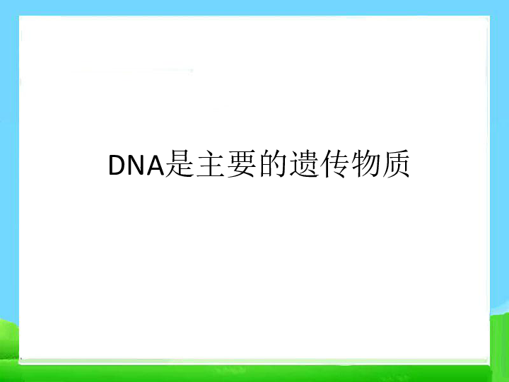 人教版高中生物必修二3.1-DNA是主要的遗传物质(44张)