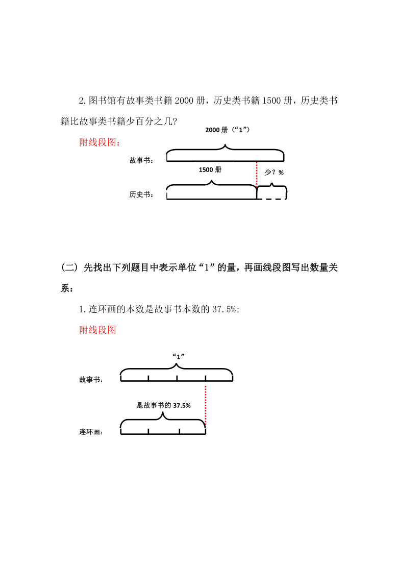 人教版 六年级数学上册巧用线段图解决百分数问题教学设计