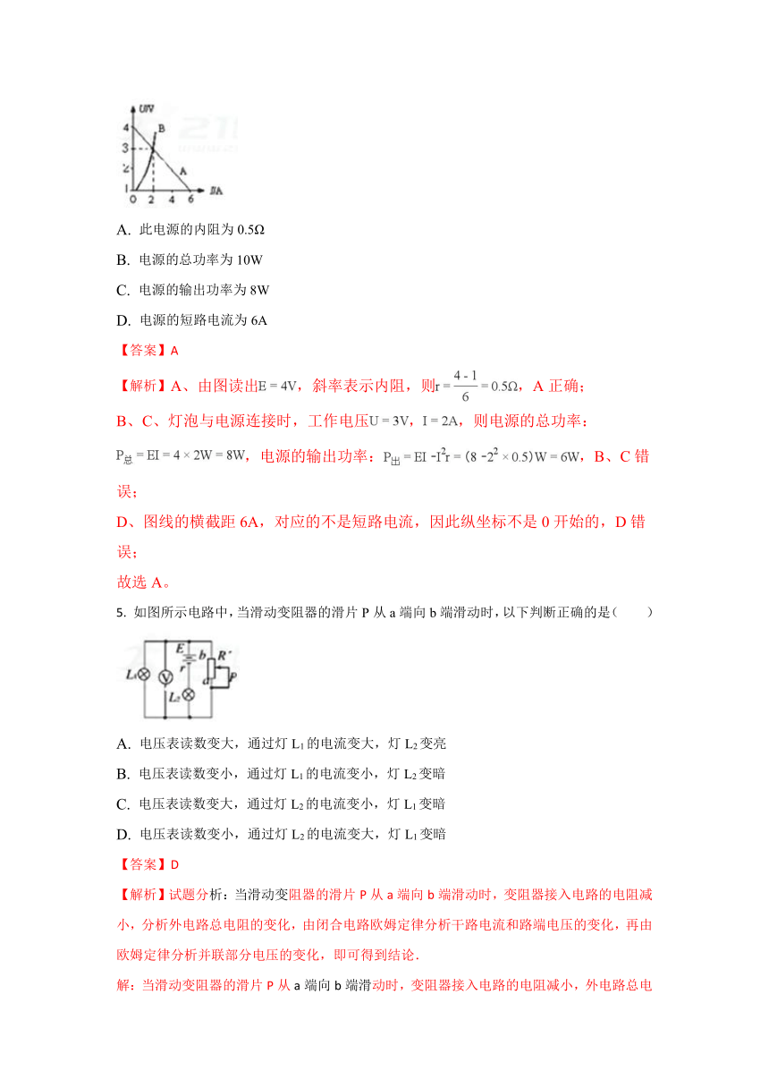 广西玉林市陆川县中学2017-2018学年高二上学期期中考试物理试题含解析