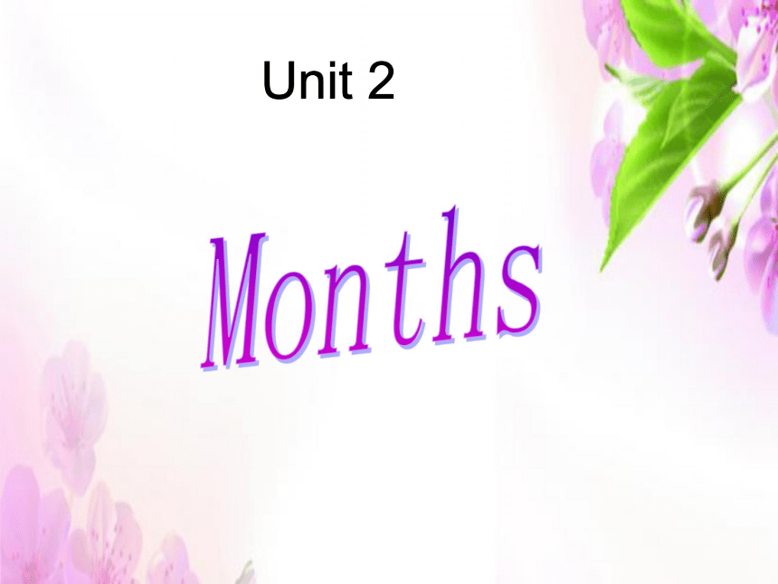 Unit 2 Months 课件