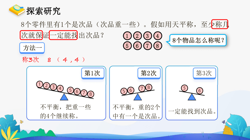 人教版数学五年级下册8找次品第2课时课件15张ppt