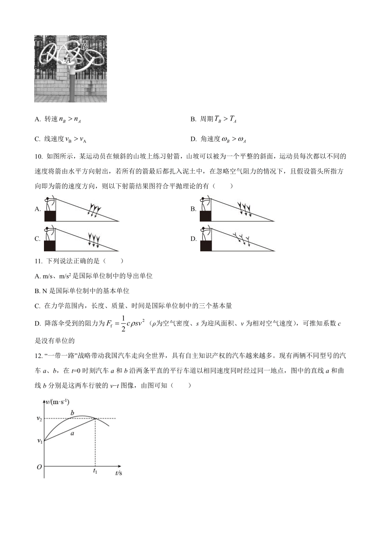 云南省红河州弥勒第一高级中学校2020-2021学年高一下学期4月第二次月考物理试题 Word版含答案