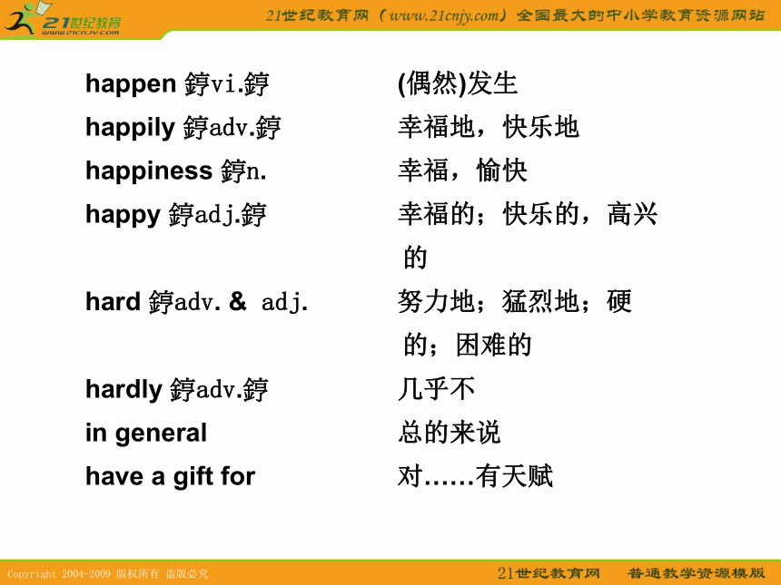 2010届高考英语复习课件：考前特训（第18天）