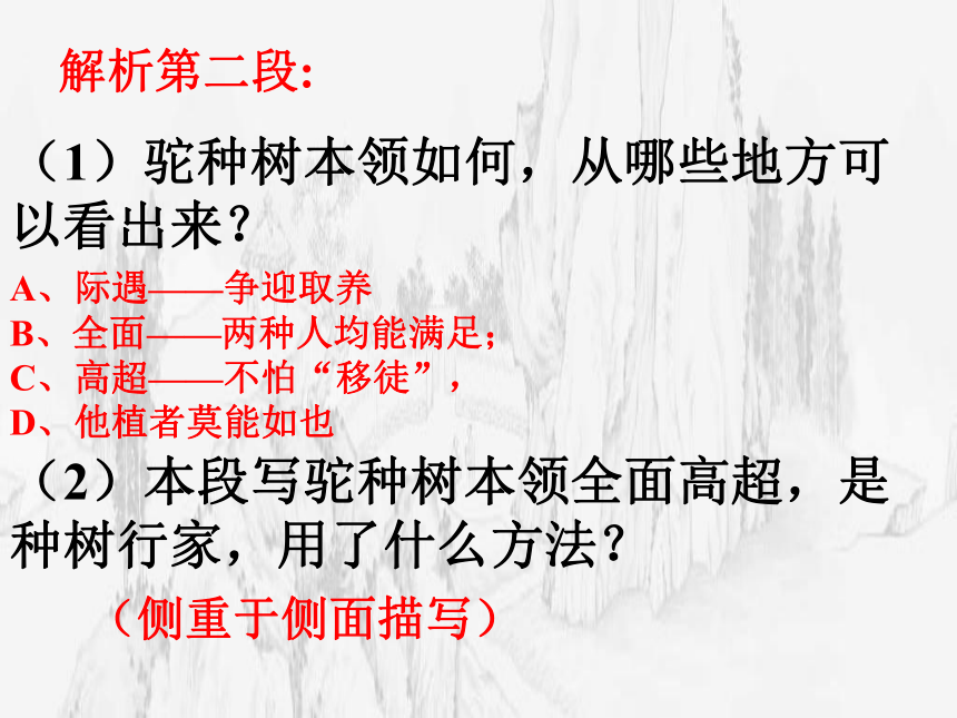高中语文高一年级上华东师大版5.16《种树郭橐驼传》课件（49张）