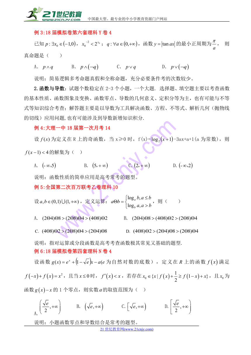 陕西省西安市2018届高三未考先知数学试题【备考策略与预测】