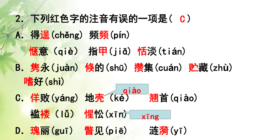 中考语文字音、字形复习课件 (共54张PPT)