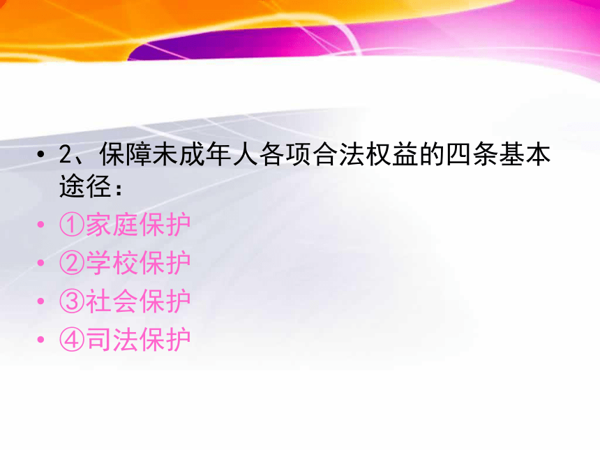 第四单元 我们的权益 复习题课件