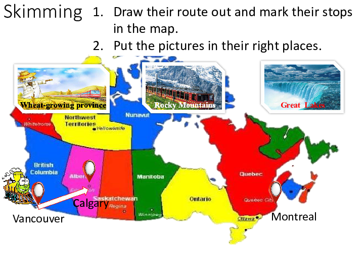 人教 版英语必修3Unit5 Canada – “The True North”  Reading 课件（共19张）
