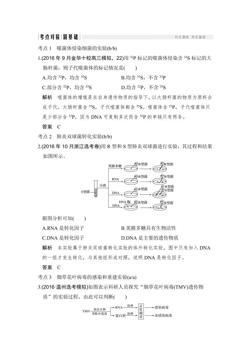 2017届浙江生物选考高分突破专题复习：专题5第11讲 （含解析）