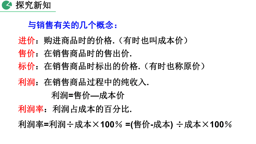 北师大版数学七年级上册5.4 应用一元一次方程——打折销售 课件（23张）