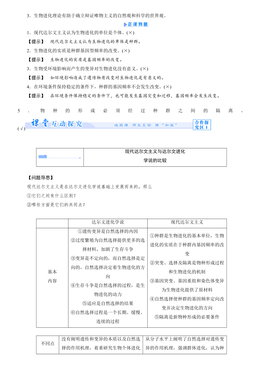 【课堂新坐标，同步备课参考】2013-2014学年高中生物（苏教版）必修2教师用书：第5章 生物的进化