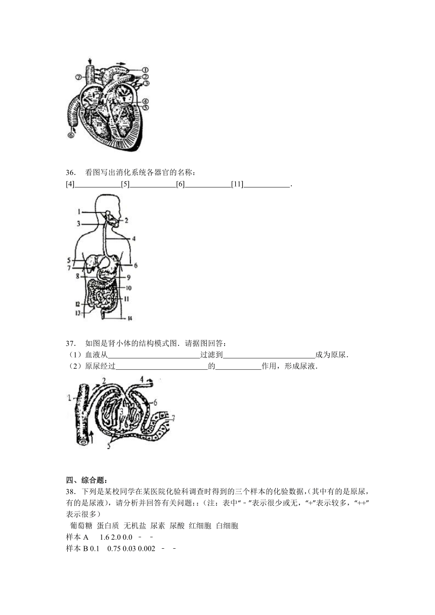 青海省玉树州囊谦县2014-2015学年七年级（下）期末生物试卷解析