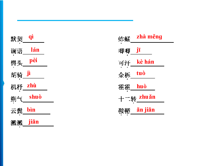 统编版语文七下期末专题复习 专题　拼音与汉字  训练课件（15张ppt）