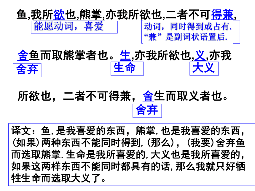 《鱼我所欲也》