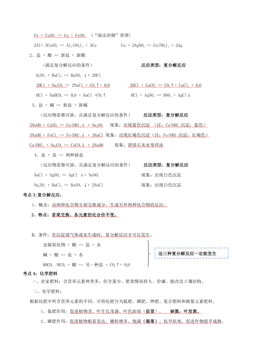 2018年中考化学考点总动员系列考点10盐和化肥（含解析）