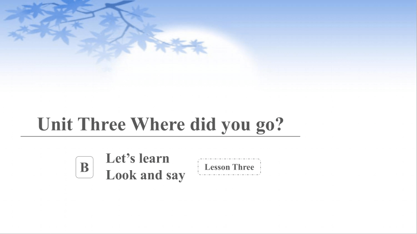 Unit 3 Where Did You Go？Part B Let’s Learn课件（22张PPT）-21世纪教育网