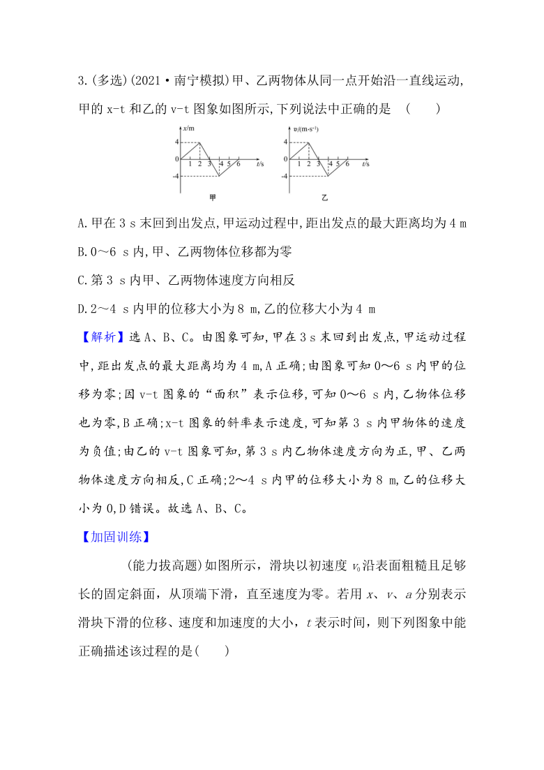 第2 章 运动图象和追及相遇问题 能力提升检测题 word版含解析