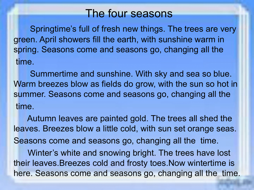 Unit 6 There are four seasons in a year Lesson 36 课件