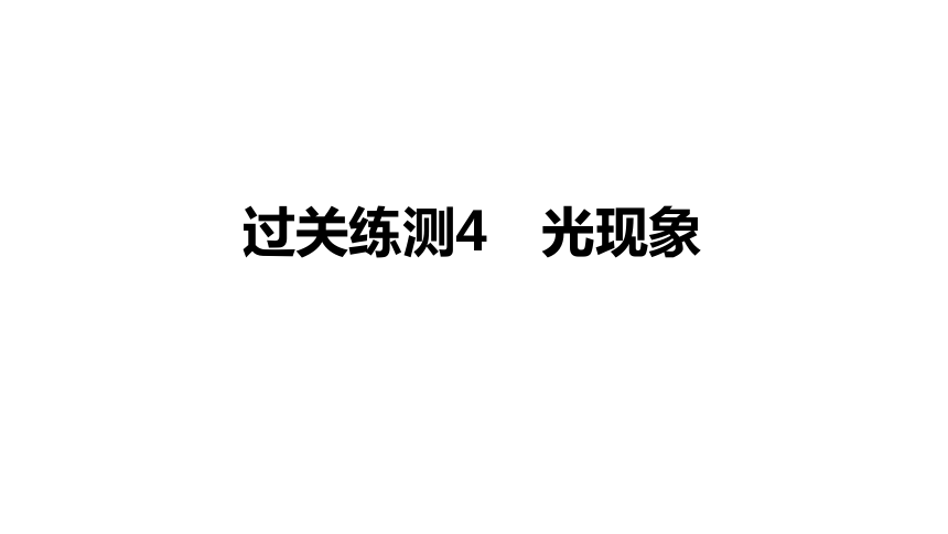 2021年中考宁夏专用物理过关练测4 光现象(共26张PPT)