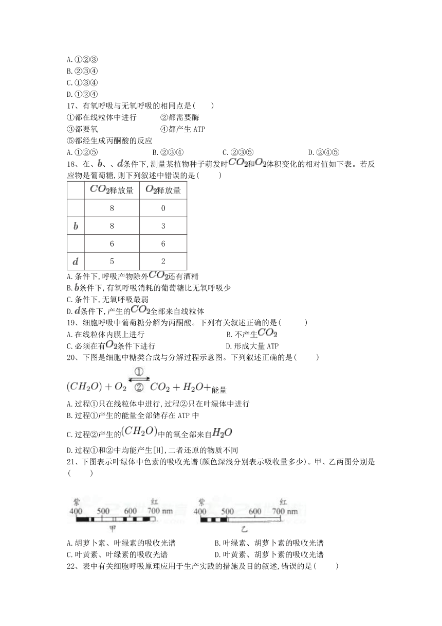 青海省西宁第二十一中学2018届高三上学期第一次月考生物试卷