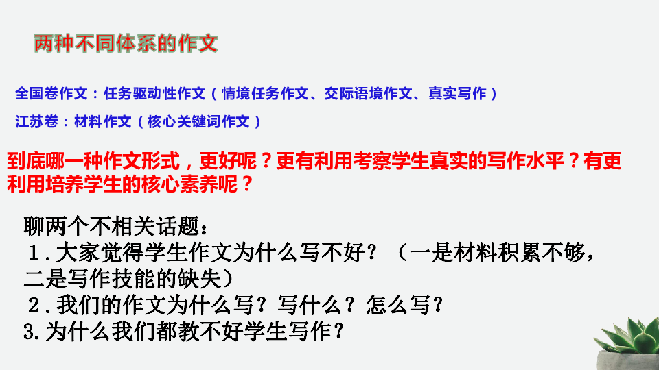 2020届高三语文复习情境任务写作20张PPT