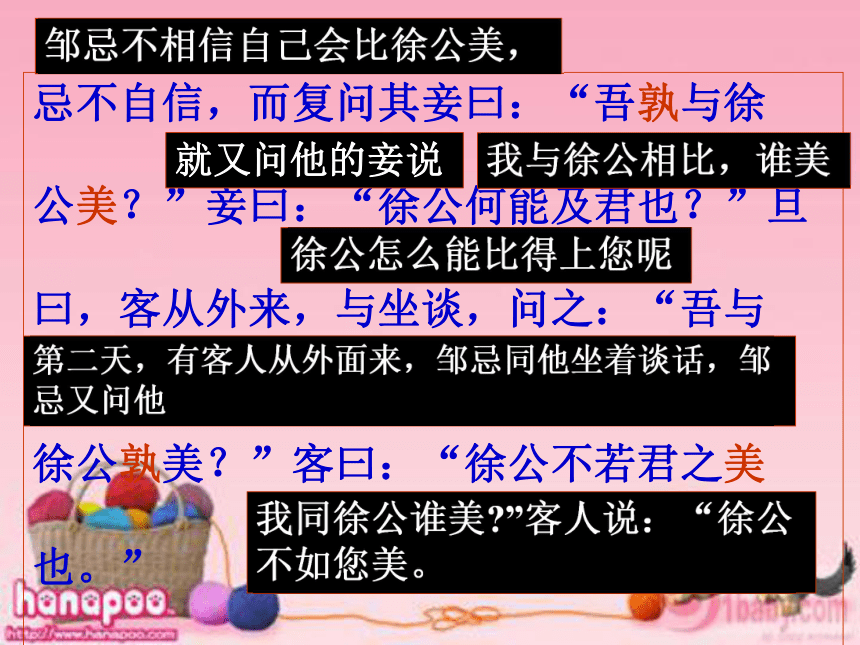 语文八年级上长春版《邹忌讽齐王纳谏》课件