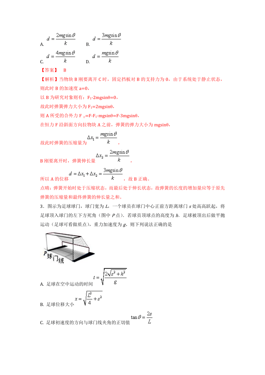 专题03+单选题精练（冲刺版）-2018年高考物理黄金30天黄金30题+Word版含解析