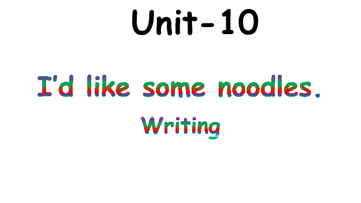 Unit 10 I’d like some noodle. Section B Writing 课件