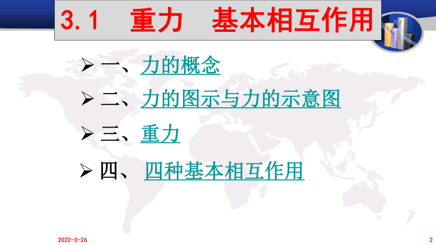 人教版高中物理必修一第三章 相互作用第一节重力 基本相互作用32张PPT