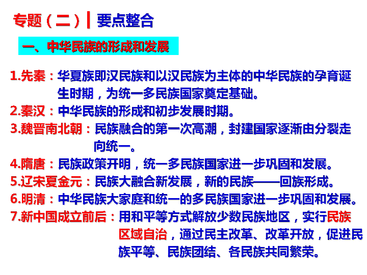 2019中考历史复习专题（专题2）中国古代民族关系、对外交往和国家统一  课件（17张PPT）