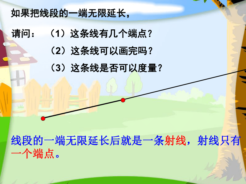 西师大版小学四年级上册数学线段、直线和射线课件