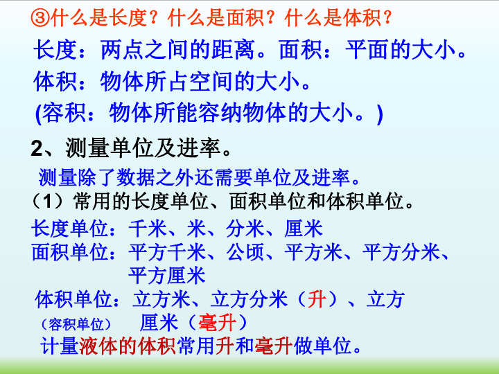 六年级下册数学课件－4.7总复习 图形与几何 测量 ｜北京版（2014秋）       (共70张PPT)