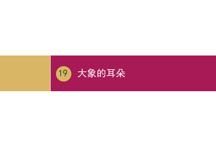 19.大象的耳朵 课件 (共26张PPT)