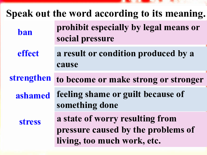 Unit 3 A healthy life Useful words and expressions 课件（共41张PPT）