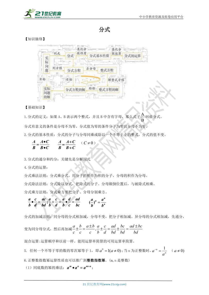 人教版八年级上册各章节压轴题解析：分式