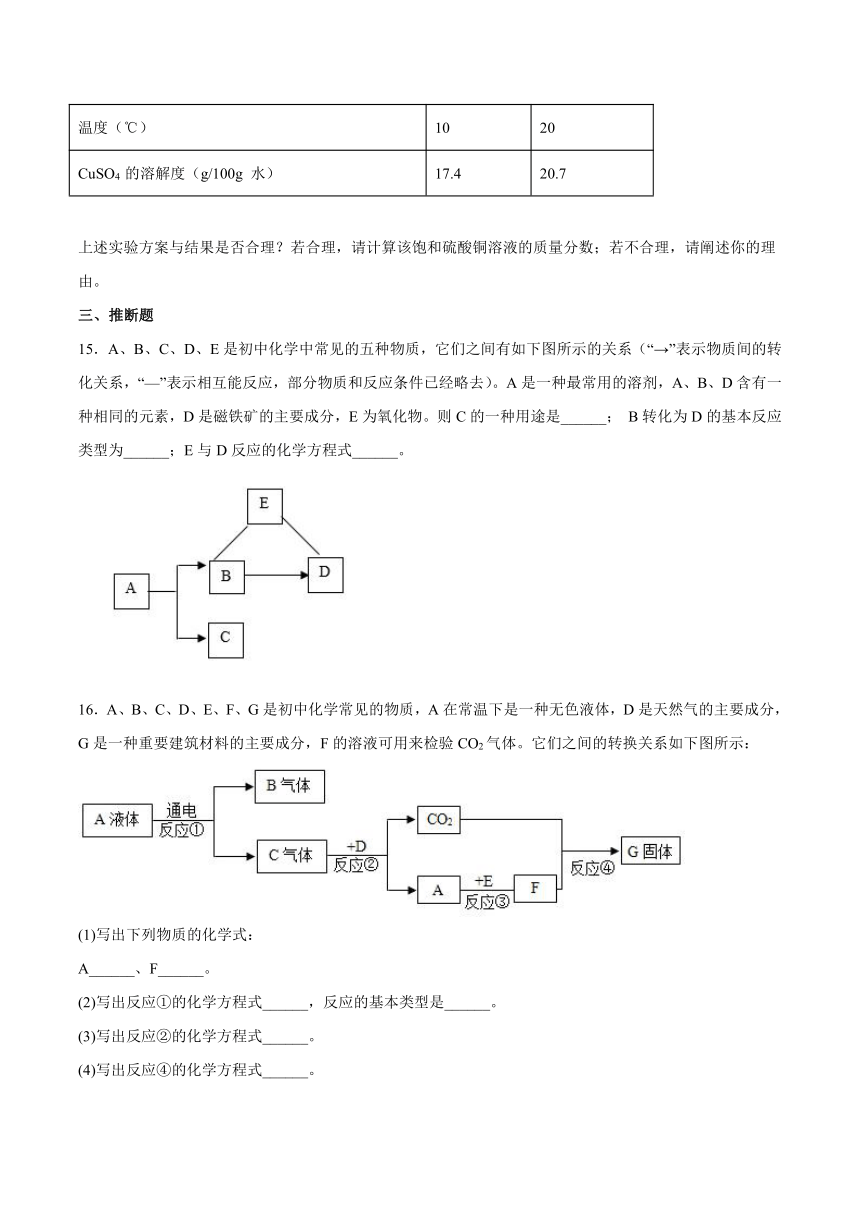 第9章溶液检测题20212022学年九年级化学京改版2013下册word版含答案