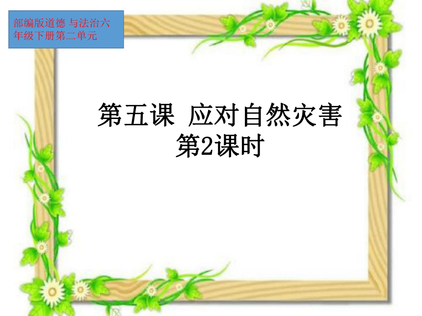 5应对自然灾害第二课时课件共15张ppt道德与法治六年级下册