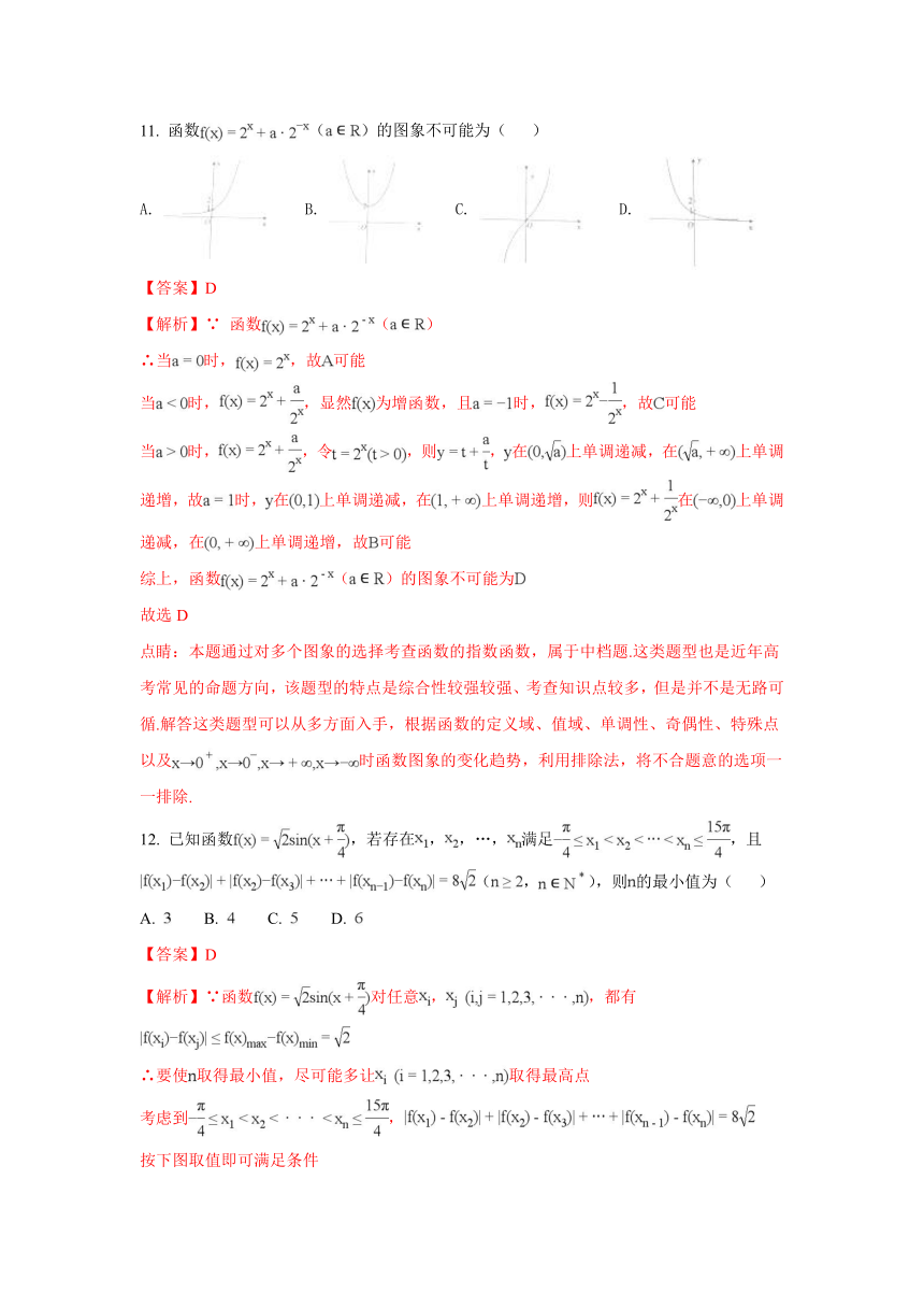 《解析卷》河北省张家口市2017-2018学年高一上学期12月月考数学试题