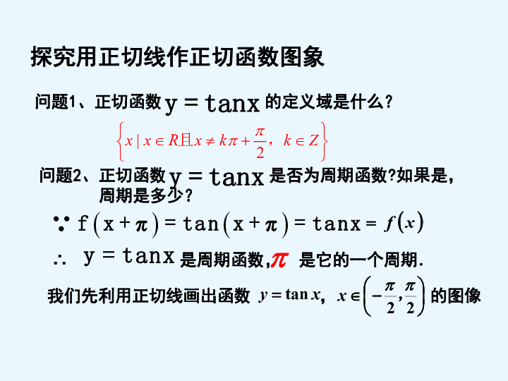 1.3.2 余弦函数、正切函数的图象与性质 课件（17张PPT）