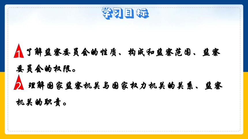 监督职责监察对象:所有行使公权力的公职人员监察机关的产生3.