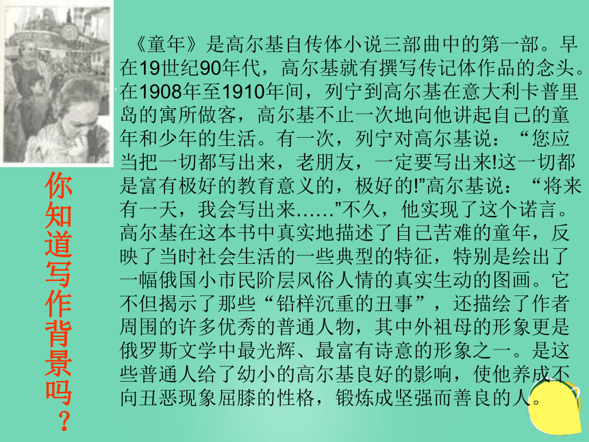 广东省2016年中考语文一轮复习 名著阅读《童年》课件29张PPT