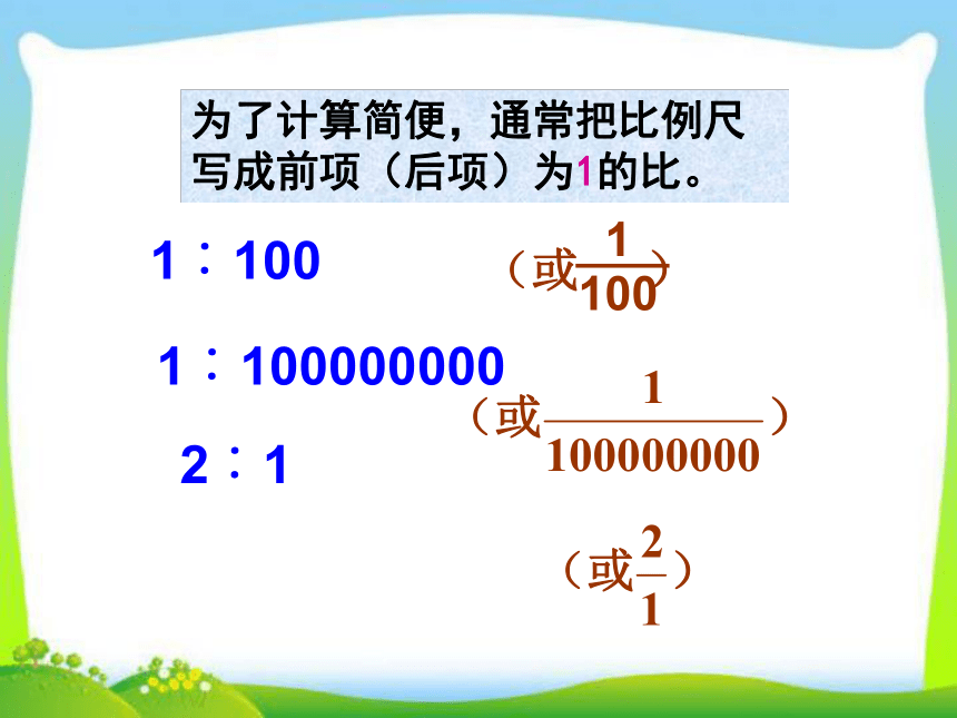 北师大版数学六下比例尺课件