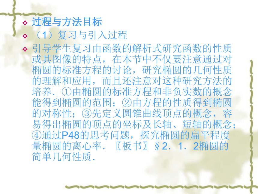 四川省广元市2014-2015学年人教版数学选修1-1：2.1.2《椭圆的几何性质》课件