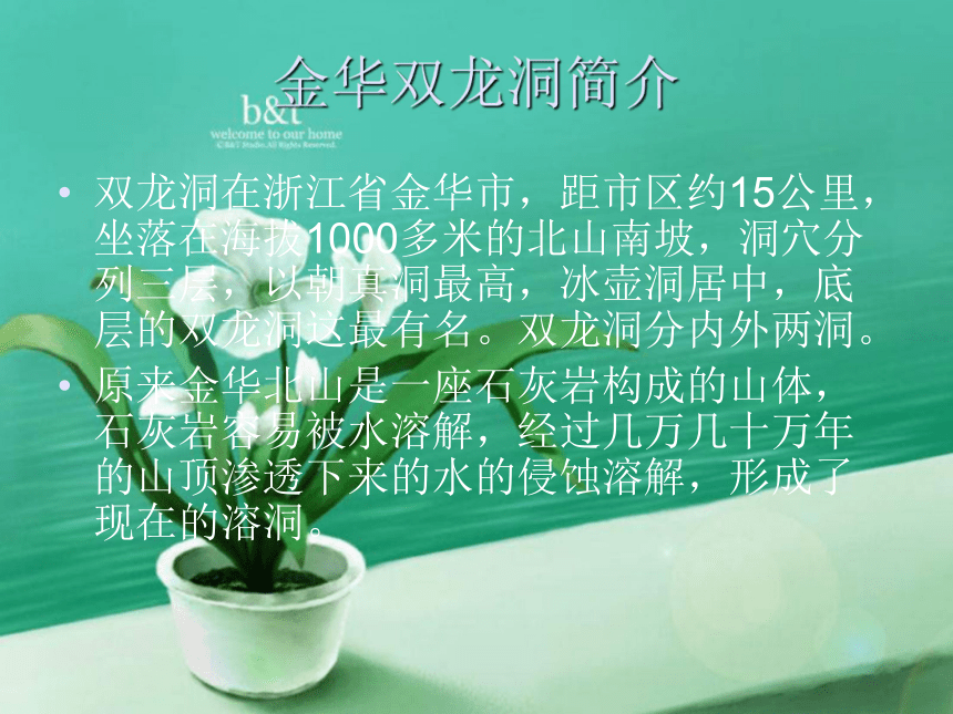 记金华的双龙洞