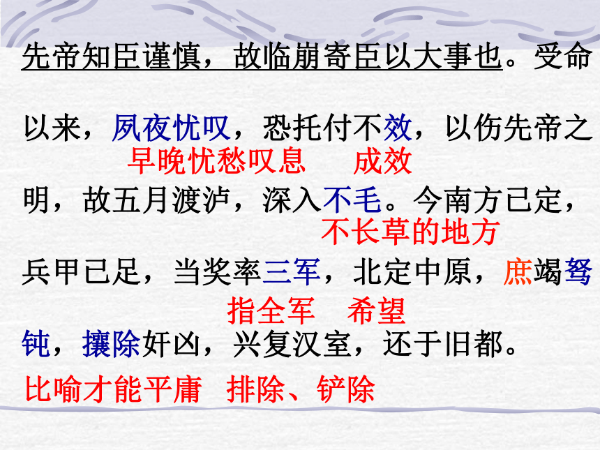 河南省濮阳市第六中学第六单元《24出师表》  课件